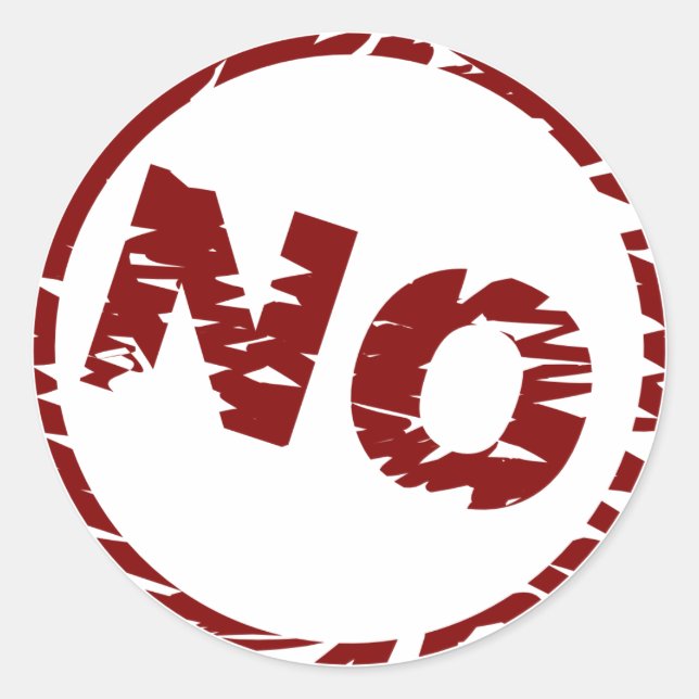 Validation Icon - NO - Sticker (Front)