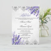 Valima Ceremony Wedding Invitation Lavenders (Standing Front)
