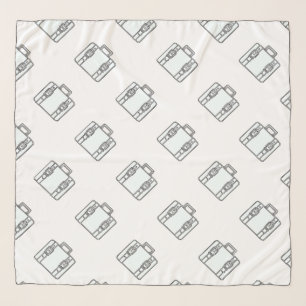 Valise Repeat Fashion Accessory White Scarf