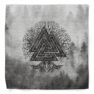 Valknut and Tree of Life Yggdrasil Bandana