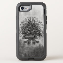 Valknut and Tree of Life Yggdrasil OtterBox Defender iPhone SE/8/7 Case
