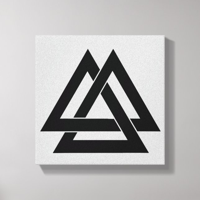 Valknut - Black Canvas Print (Front)