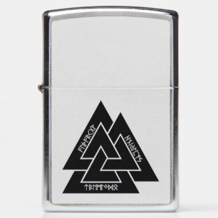 Valknut Etched Runes Lighters