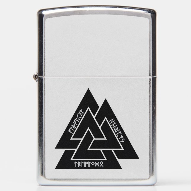 Valknut Etched Runes Lighters (Front)
