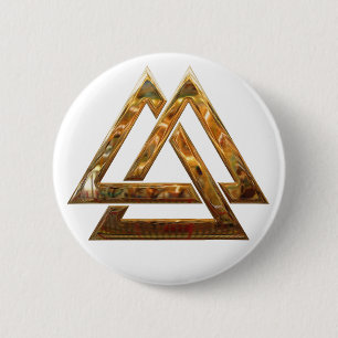 Valknut - gold button