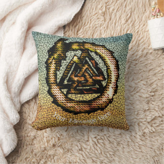 Valknut (Ouroboros) Throw Pillow