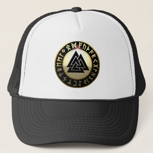 Valknut Rune Shield Trucker Hat