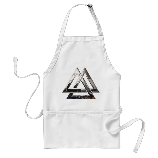 Valknut - silver adult apron (Front)
