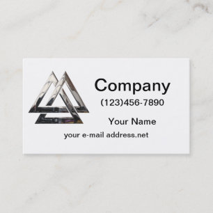 Valknut - silver business card
