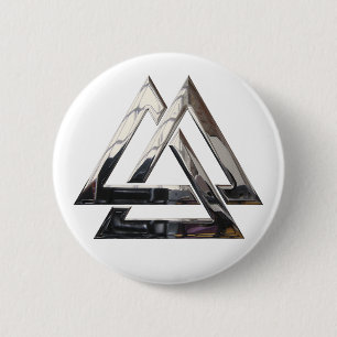 Valknut - silver button