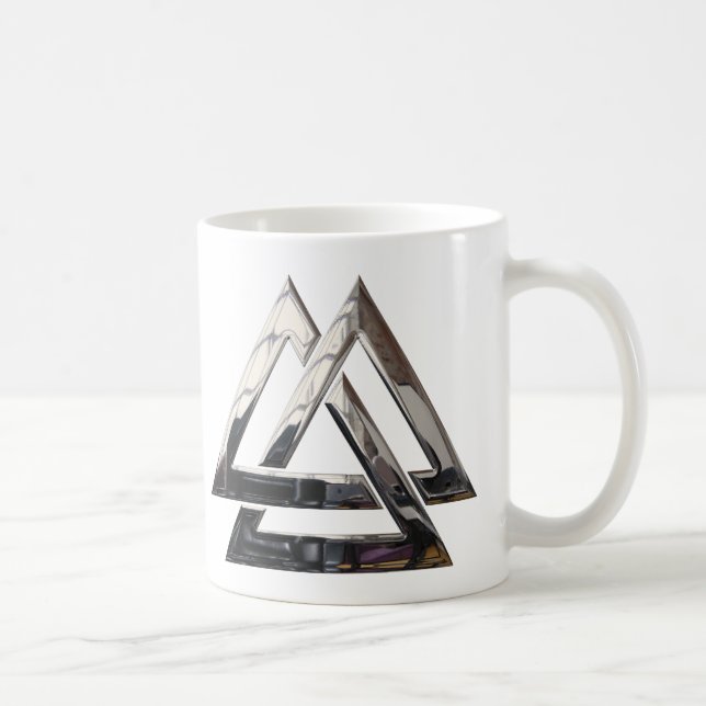 Valknut - silver coffee mug (Right)