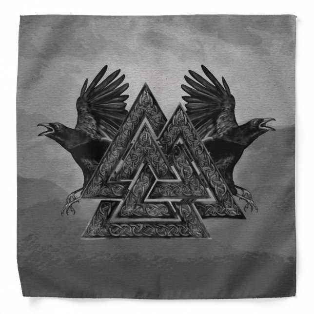 Valknut Symbol and Ravens Bandana (Front)