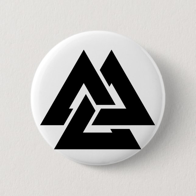 Valknut Symbol triquetra Button (Front)