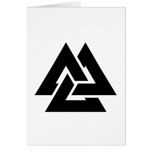 Valknut Symbol triquetra Cards (Front)