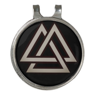 Valknut symbol variant golf hat clip