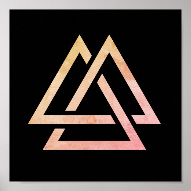 Valknut symbol variant poster (Front)