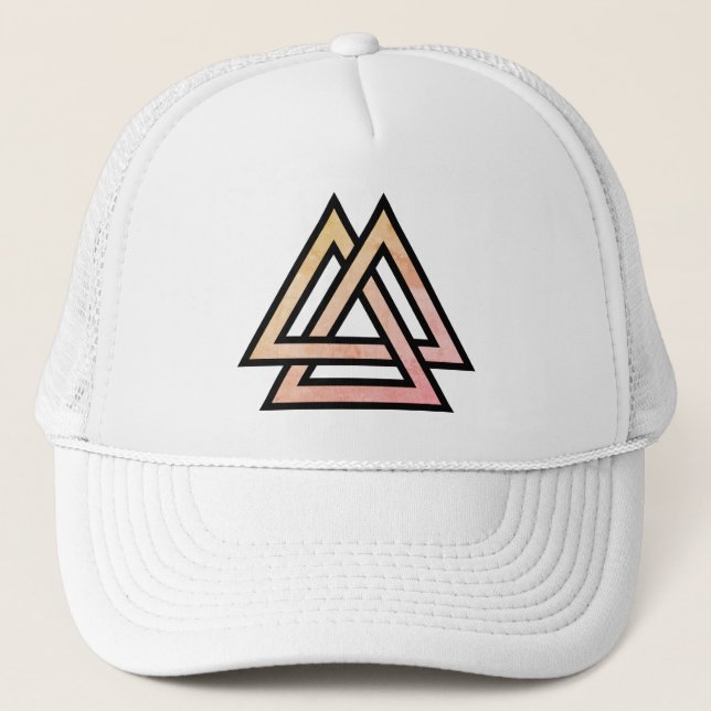 Valknut symbol variant trucker hat (Front)