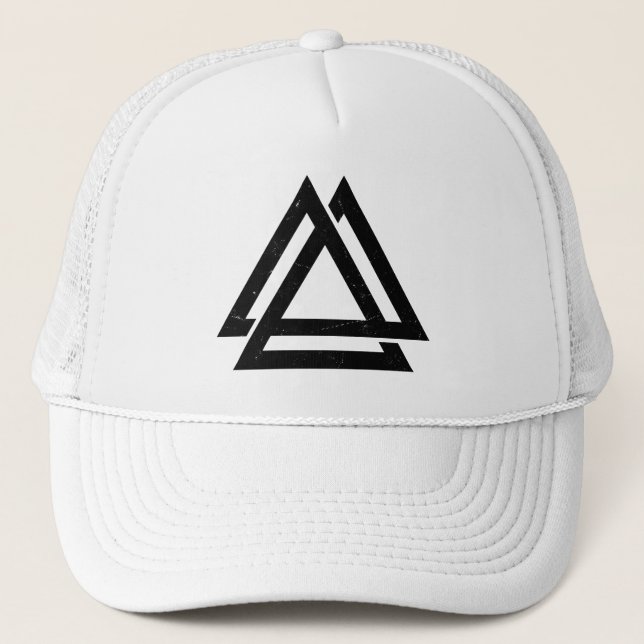 Valknut Triangle Trucker Hat (Front)