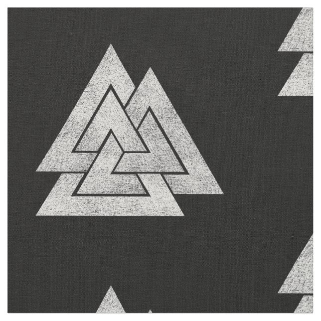 Valknut Viking Design Fabric (Close Up)
