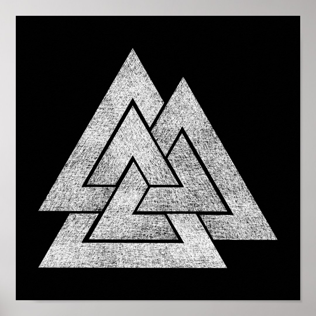 Valknut Viking Design Poster | Zazzle