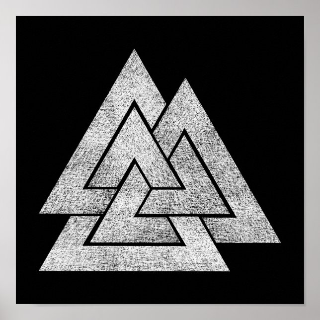 Valknut Viking Design Poster (Front)