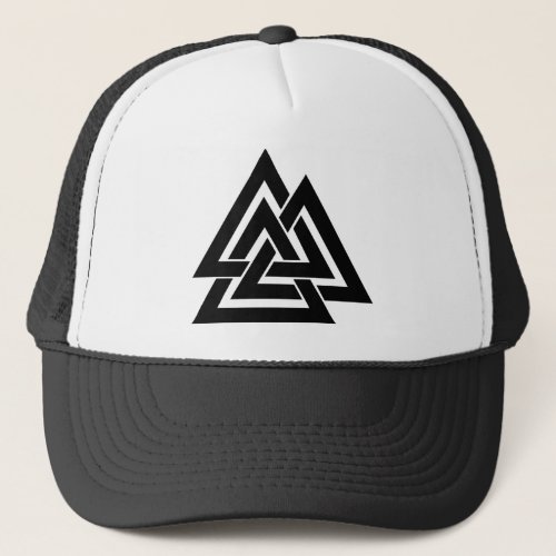 Valknut Viking Norse Nordic Protection Symbol Odin Trucker Hat