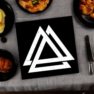 Valknut Viking Triangle Art Cloth Napkin