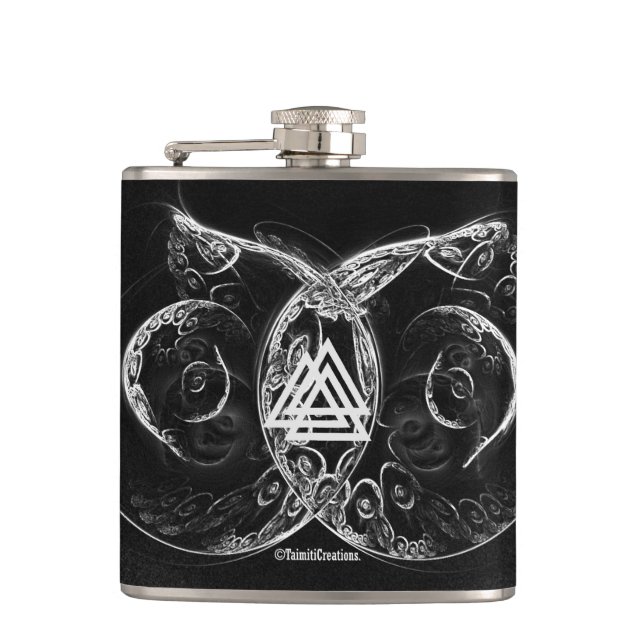 VALKNUT . Viking's raising Flask (Front)