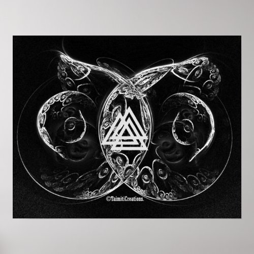 Valknut _ Vikings raising Poster