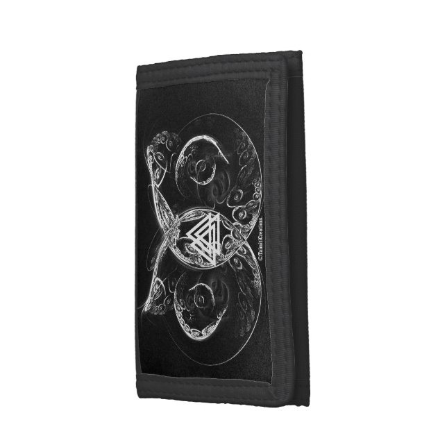 VALKNUT . Viking's raising Tri-fold Wallet (Side)