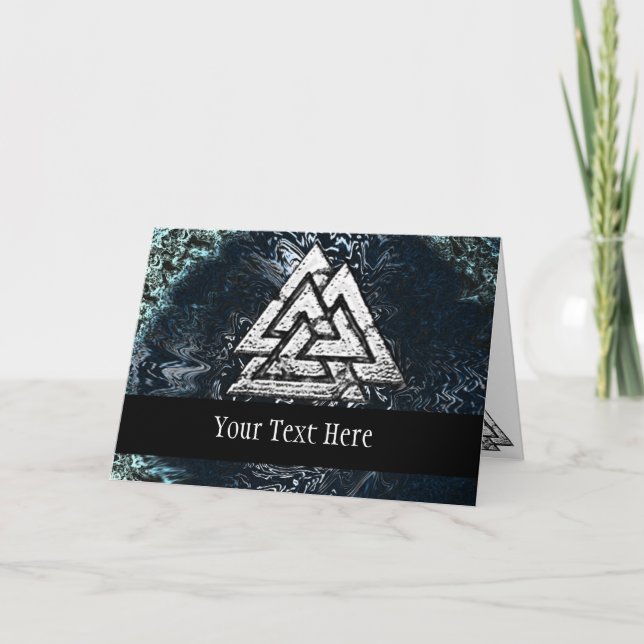 Valknut~ (Wavy) Holiday Card (Front)