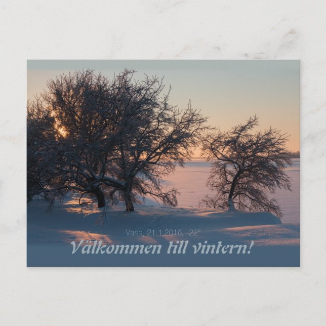 Välkommen till vintern! Vasa Vaasa Finland CC0828 Postcard (Front)