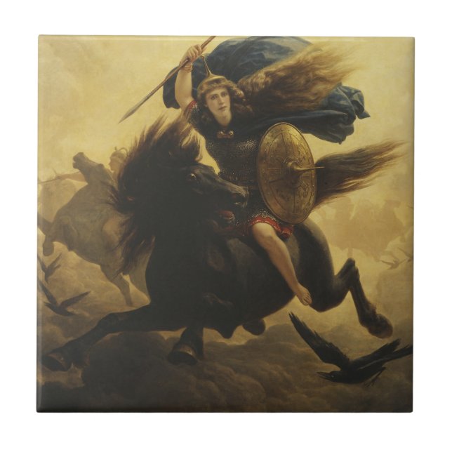 Valkyrie, 1865 (oil on canvas) ceramic tile (Front)