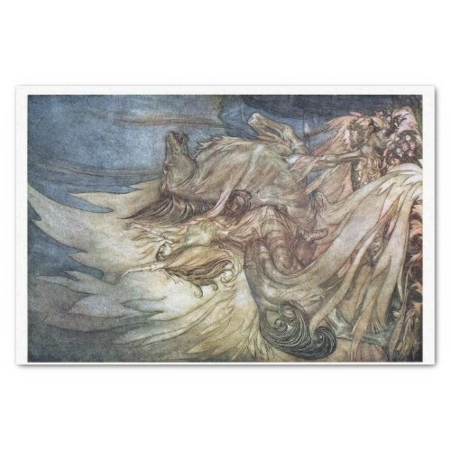 Valkyrie decoupage tissue paper image transfer