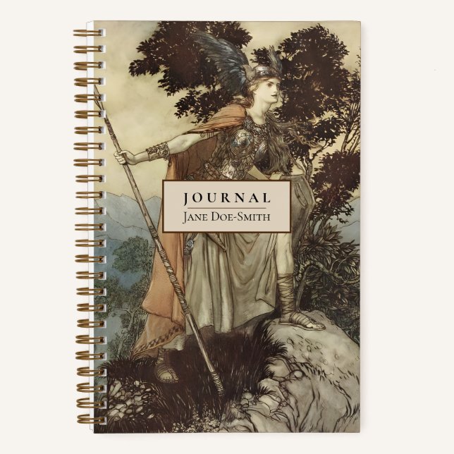 Valkyrie Norse Myth Wagner Rackham Dotted Journal (Front)