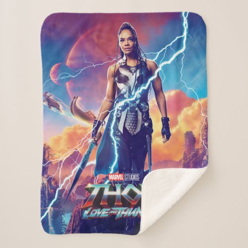 Valkyrie on Mountain Top Sherpa Blanket