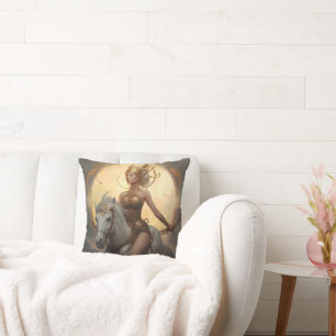 Valkyrie Sigrún Throw Pillow