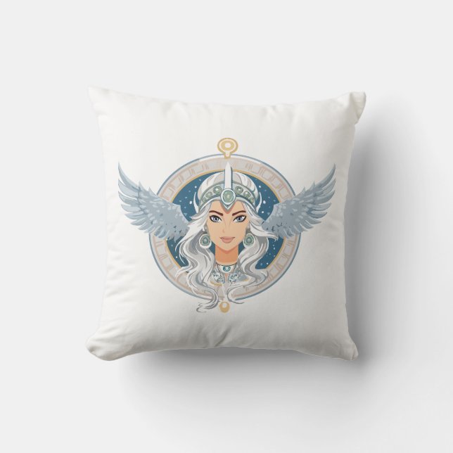 Valkyrie Throw Pillow (Front)