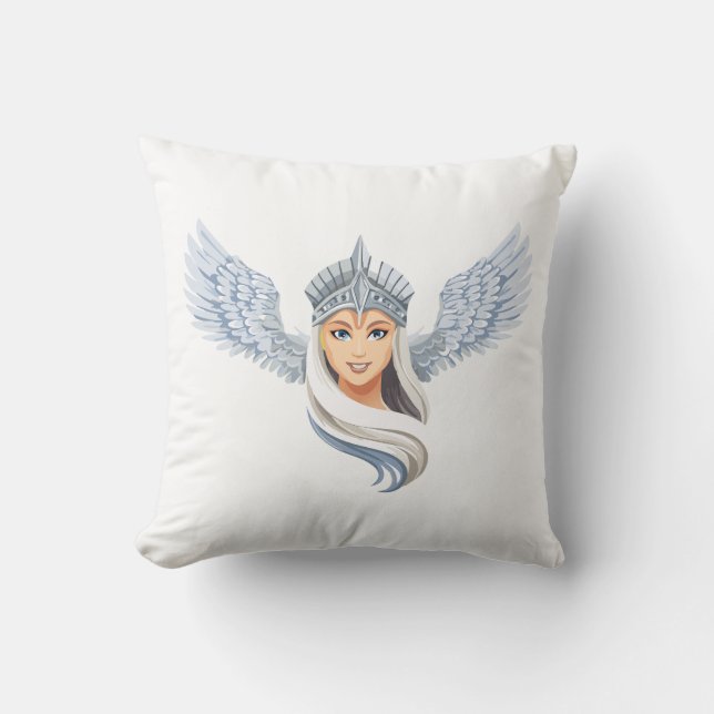 Valkyrie Throw Pillow (Front)