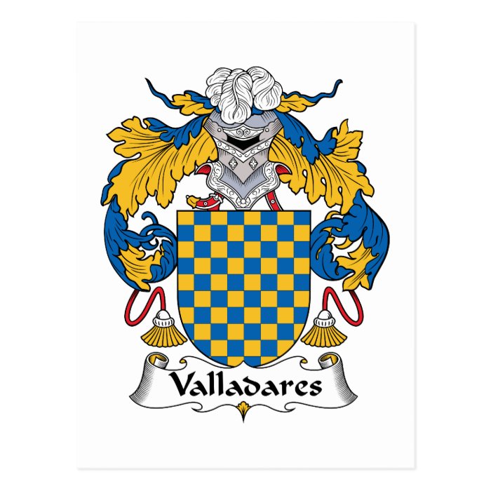 Valladares Family Crest Post Cards