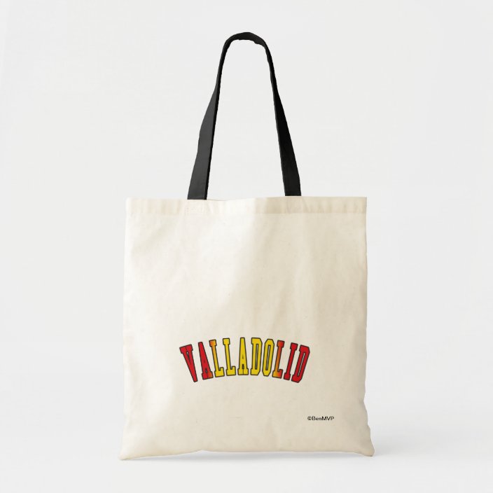 Valladolid in Spain National Flag Colors Canvas Bag