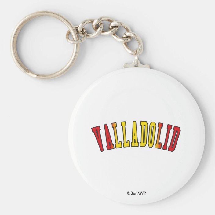 Valladolid in Spain National Flag Colors Key Chain