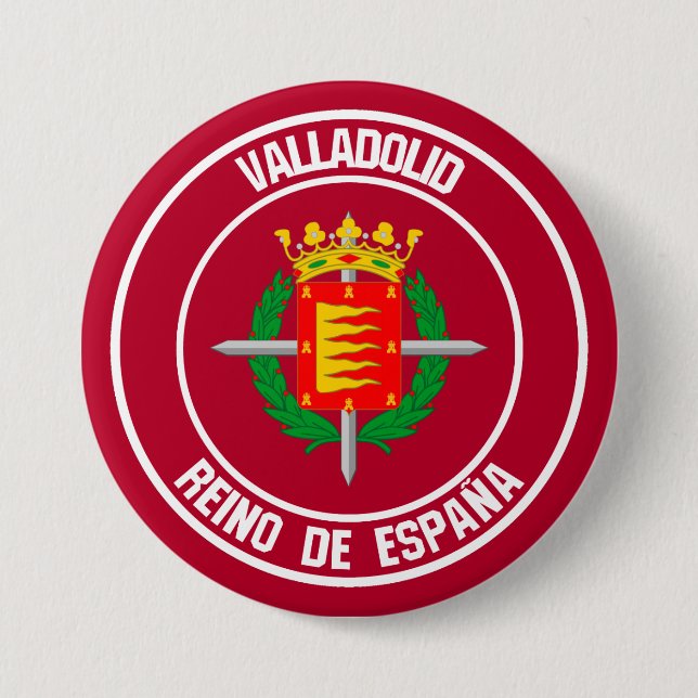 Valladolid Round Emblem Button (Front)
