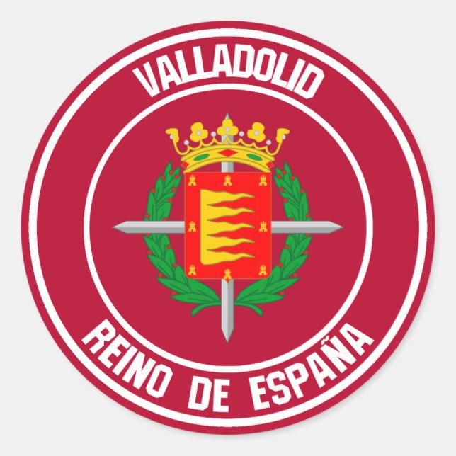 Valladolid Round Emblem Classic Round Sticker (Front)
