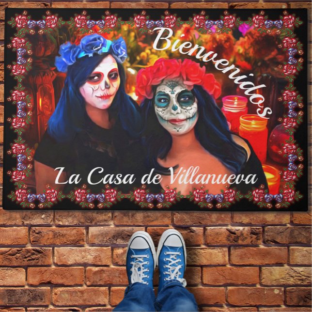 Vallarta Catrinas Bienvenidos Welcome 1718 Doormat (Creator Uploaded)