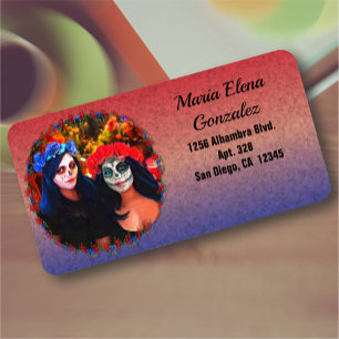 Vallarta Catrinas Flowers & Candles 1718 Address Label