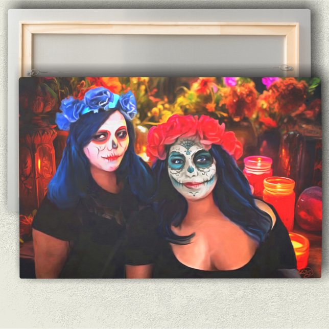 Vallarta Catrinas with Flowers & Candles 1718 Metal Print (Creator Uploaded)