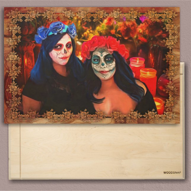 Vallarta Catrinas with Flowers & Candles 1718 Wood Wall Art (Creator Uploaded)