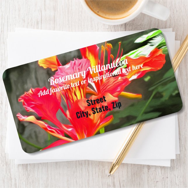 Vallarta Flaming Beauty 1583 Address Label (Creator Uploaded)