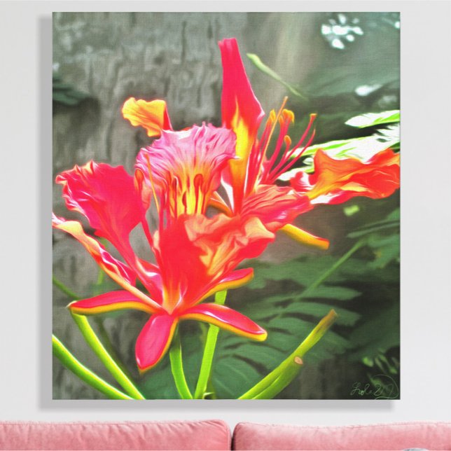 Vallarta Flaming Beauty 1583 Art Canvas Print (Creator Uploaded)